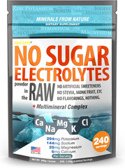 FAST LYTE No Sugar Electrolytes Powder in The Raw | Mix in Coffee, Soup, Juic