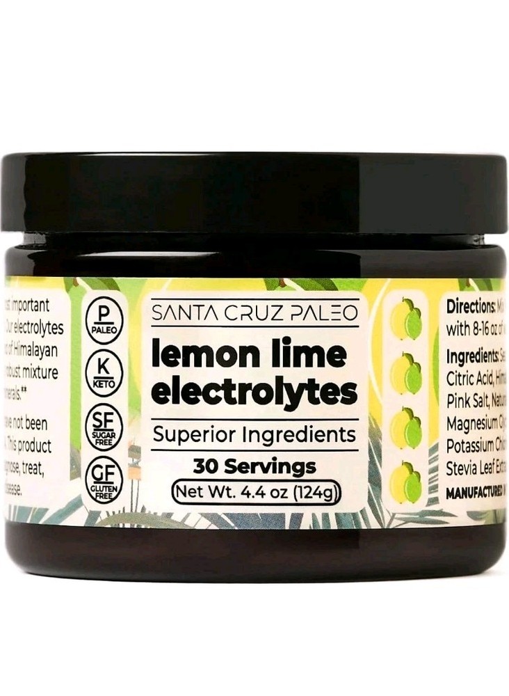 Electrolyte Powder with Magnesium, Lemon Lime, Keto, Sugar-Free, 30 Servings