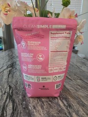 Clear Protein Powder 100% Grass-Fed Whey Pink Burst 20oz 1.2lb CLEAN SIMPLE EATS