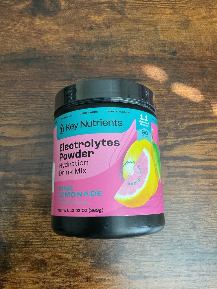 Multivitamin Electrolytes Drink Powder Pink Lemonade 90 Servings Key Nutrients
