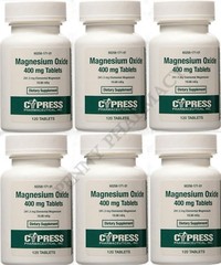 CYPRESS Magnesium Oxide 400mg 120ct ( 6 pack ) ****