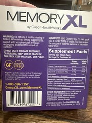 Memory XL Supplement for Memory Clarity Focus 3 Box 30 Packets Cranberry Lemon