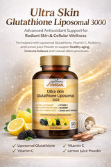 3 Pack Liposomal Glutathione 3000mg + Vitamin C Antioxidant 270 Caps