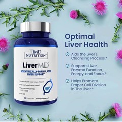 LiverMD by 1MD-Liver Support with Siliphos Milk Thistle & NAC-60 Capsules pack 2