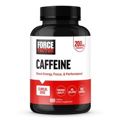 Force Factor Caffeine Pills 200mg, Boost 100 Count (Pack of 1), No Color