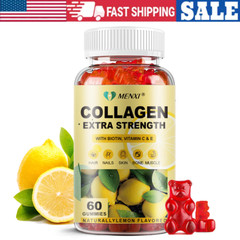Premium Hydrolyzed Collagen Gummies with Vitamin C, Zinc & Biotin -60 Gummies
