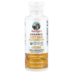 Organic Lion’s Mane Mushroom, Liposomal Liquid Supplement, Coffee Cake , 7.6 fl