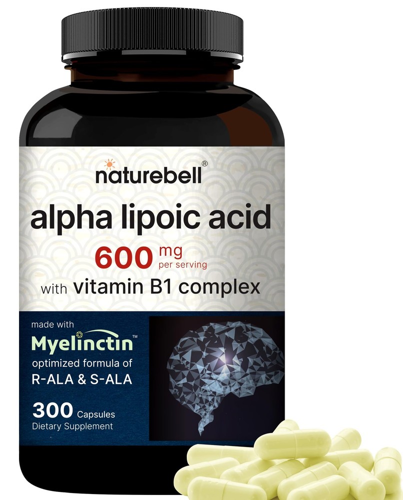 NatureBell Alpha Lipoic Acid Complex, 600mg, 300 300 Count (Pack of 1)