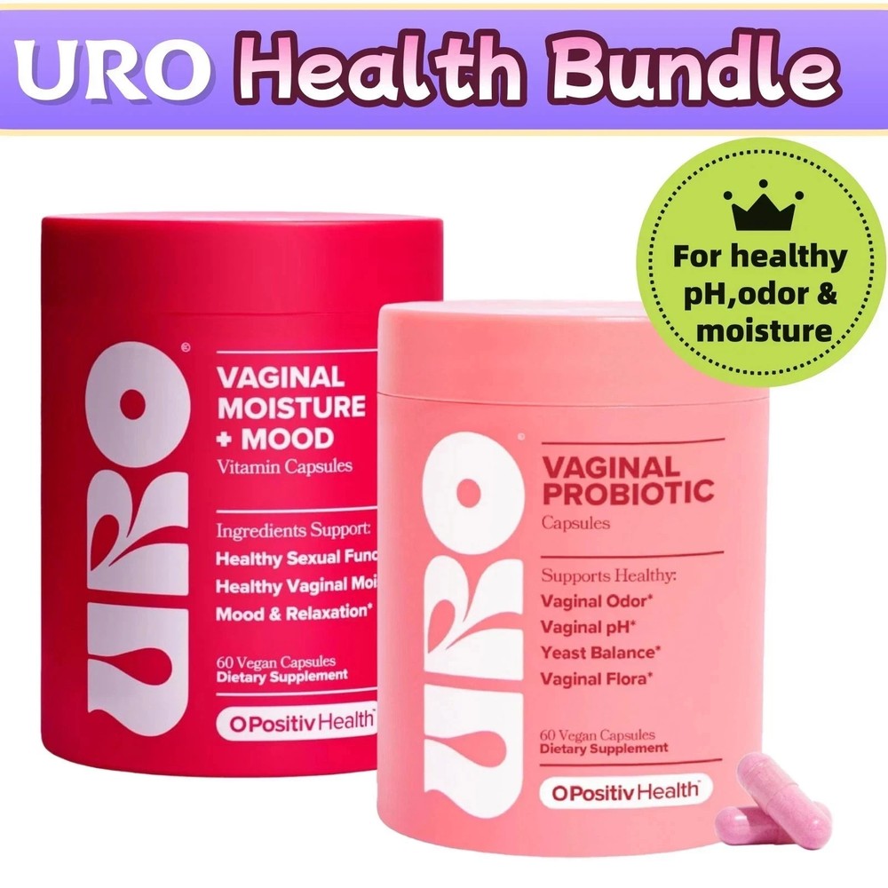 URO Wellness Bundle: Vaginal Moisture & Mood 60ct + Vaginal Probiotics 60ct