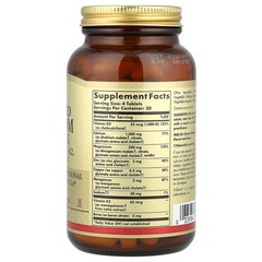 2 X Solgar, Advanced Calcium Complex + Vitamins D3, K2, Zinc, Boron, 120 Tablet