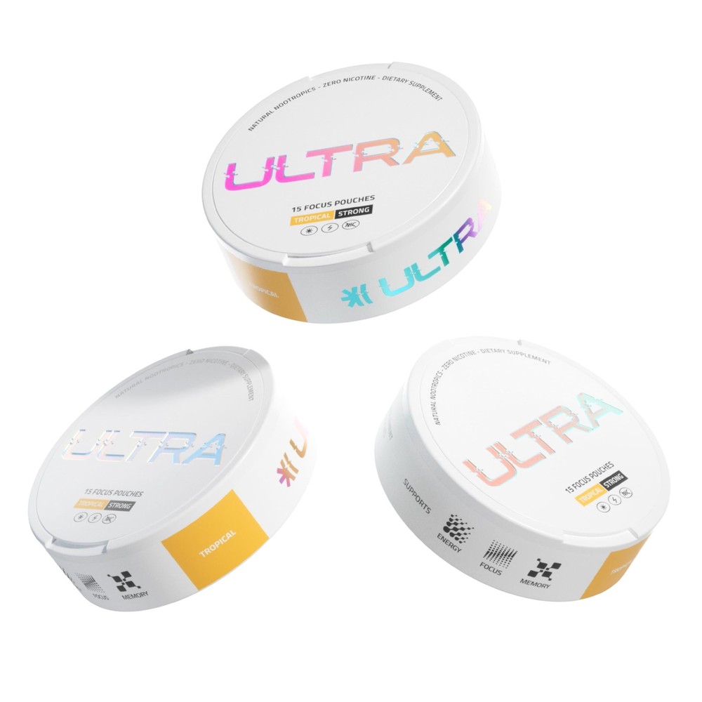Ultra Focus Pouches (Tropical Pack, 3 Cans) 15 Count (Pack of 3)