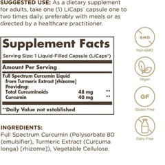 2 Bottles Solgar Full Spectrum Curcumin Liquid Extract (90 Licaps)