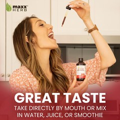 Maxx Herb Red Maca Root Extract Liquid for Energy, Stamina, Memory & Focus, 4oz