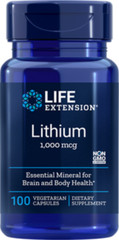 TWO PACK SALELife Extension Lithium 1000 mcg 100 veg caps OGREBUNNY