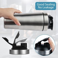 Stainless Steel Shaker Bottle with Wire Whisk 900ml, Leak Proof Metal Shaker