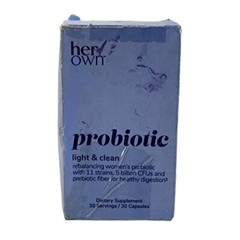 NEW Her Own Probiotic Light & Clean Supplement 30 Capsules Exp 08/2025 FREE SHIP