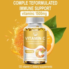 Vitamin C capsules help with antioxidant and improve cardiovascular health 120pc