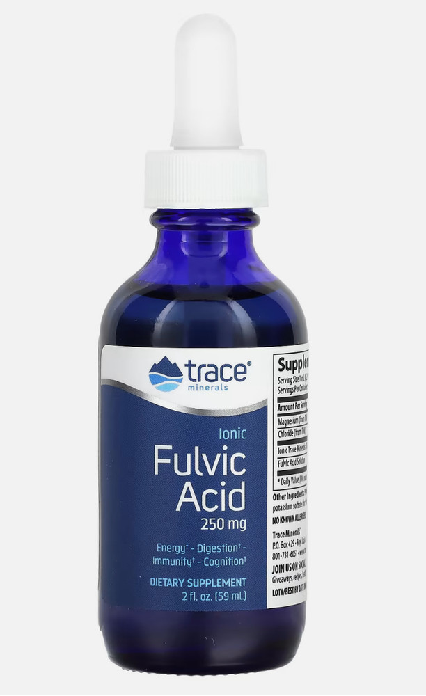 Trace Minerals Ionic Fulvic Acid 250mg – Essential Mineral Supplement 2 fluid Oz