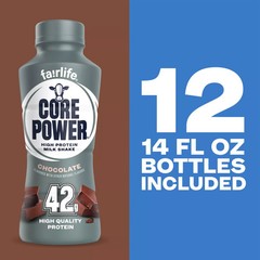 Core Power 42g Protein Shakes, Chocolate, 14 fl oz, 12-pack
