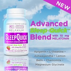 Relaxium Sleep Quick Maximum Strength Melts, 100 Count (Pack of 1), No Color
