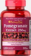 Puritan’s Pride Pomegranate Extract 250mg Dietary Supplement – 120 Capsules