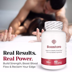 Boostaro Blood Flow Support for Men, Max Strength guaranteed -2 pack/120 Capsule