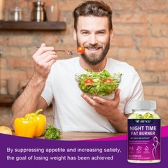 Night Time Fat Burner Supplement – Weight Loss Appetite Suppressant Detox Pills