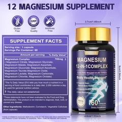 2-Pack Magnesium 12 Complex – Advanced Magnesium Blend for Daily Wellness-120 ct
