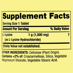 Spring Valley L-lysine Tablets 1000 mg 100 Tablets Fresh Stock Free Shipping