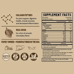 Earth Fed Muscle Keystone Plus Multi Collagen Peptides Powder – Chocolate Flavor