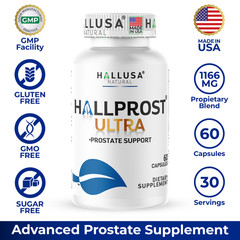 Hallusa Natural Hallprost Ultra Saw Palmetto 900mg* Prostate Supplement 60 Caps