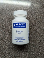 Pure Encapsulations Biotin 8mg, 120 capsules Exp 01/2027, NEW!!!