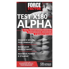 Test X180 Alpha, Total Testosterone Booster, 120 Capsules