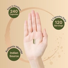 NatureBell Pure Moringa Capsules 8000mg Per Serving Made with Moringa Powder