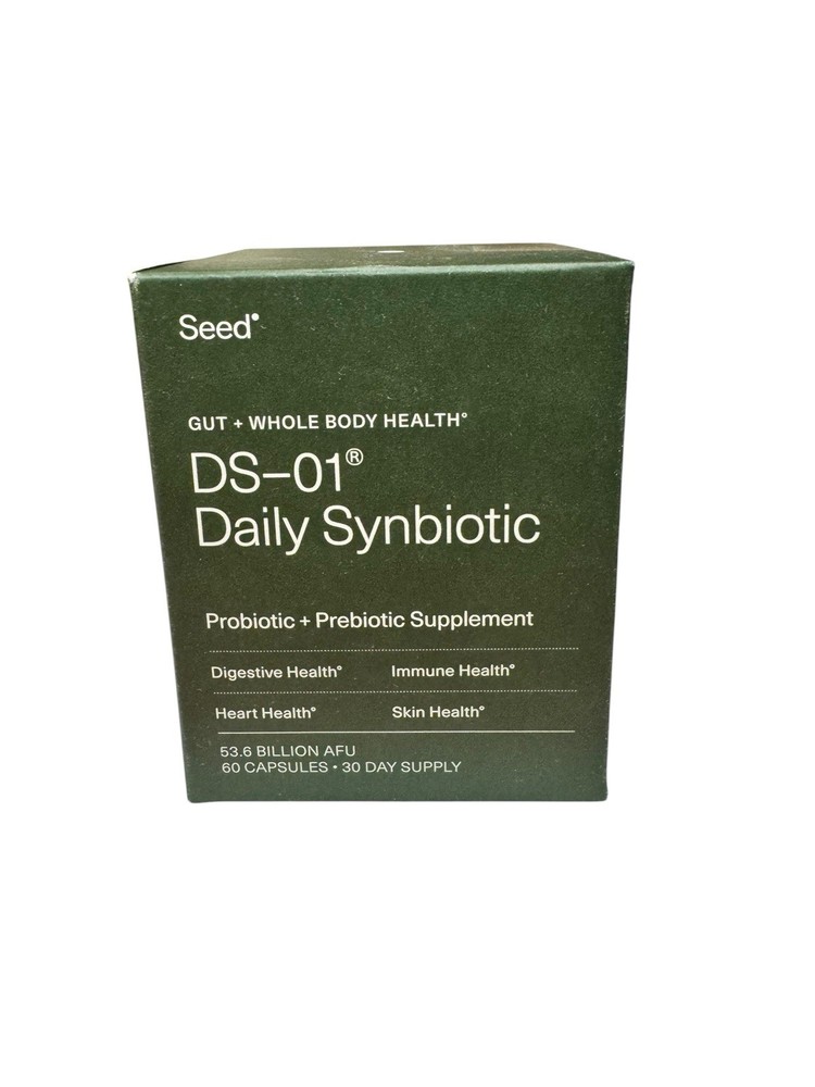 SEED DS-01 DAILY SYNBIOTIC PROBIOTIC 60 capsules SEALED Exp 11/27