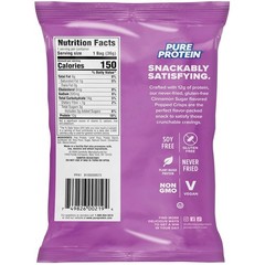 Pure Protein Popped Crisps Cinnamon Sugar High Protein Snack 12g Protein 12 Ct
