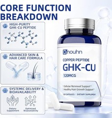 GHK-Cu Copper Peptide Supplement, Promotes Skin Repair, Reduces Wrinkles