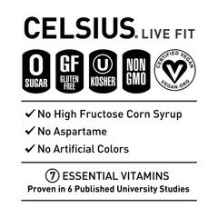 CELSIUS Sparkling Watermelon, Functional Energy Drink 12 fl oz Can (Pack of 12)