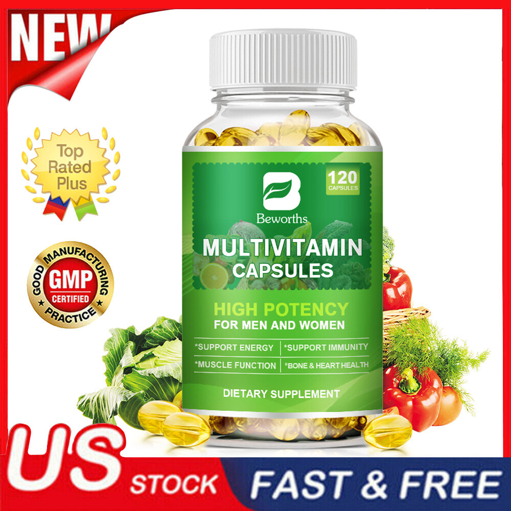 Multivitamin Capsules Daily Vitamins Minerals Supplement Multi Vitamin 120 Pills