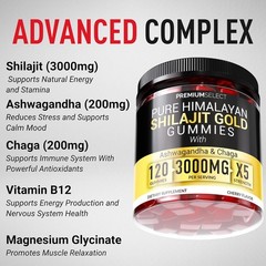 Shilajit Gummies for Men 3000mg – 120 Gold Shilajit for Men Gummies Sugar Free