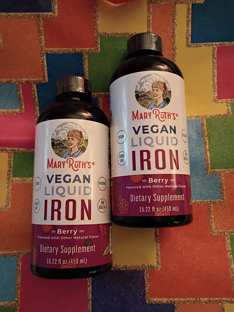 2 Mary Ruth’s liquid Iron Supplement for women, men & kids 15.22fl oz EXP 07/26