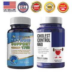Thyroid Support Metabolism with Iodine & Cholesterol Control Heart Supplement