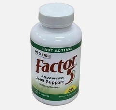 “Quality Joint Factor 5 Organic .1-5PK Muscle Support Complex 120ct Capsules~”