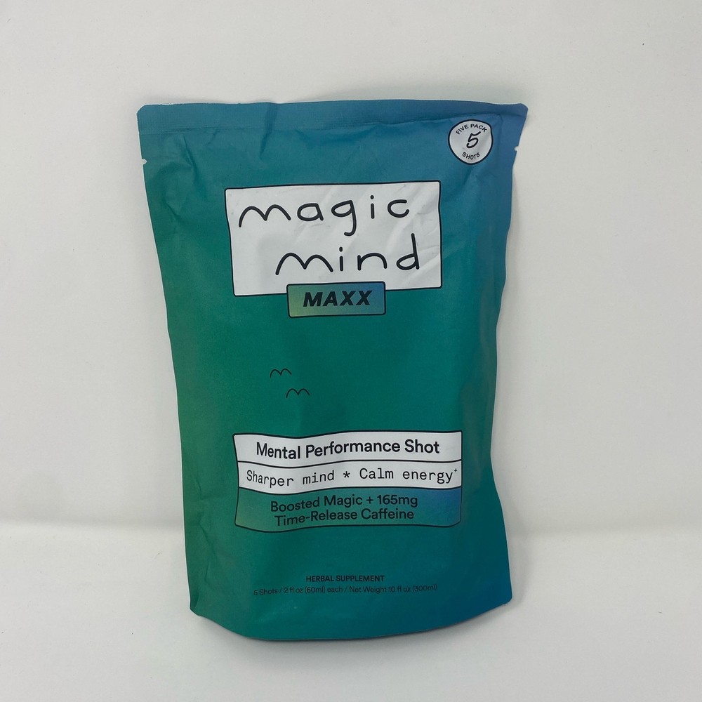 Magic Mind MAXX Energy Shots, Teal, 2oz bottles (5-Pack)