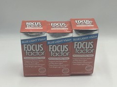 3X Focus Factor Blue Light Vision 60 Capsules Each (180 Total) *05/2025