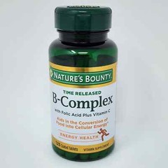 Nature’s Bounty Super B Complex w/ Folic Acid & Vitamin C, 125 Tabs Ex. 5/27 ☆2☆
