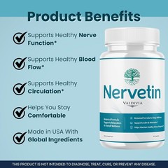 Nervetin Nerve Support Supplement Capsules Neuropathy Tingling 3 Pack 180Ct