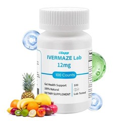 3Pack IVERMAZE Tablets – 12 mg,100 Tablets, 99% Purity Digestive Supplement