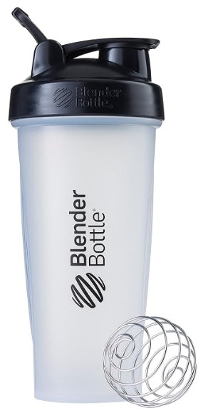 BlenderBottle Strada Tritan Sport Shaker Bottles 28oz Pack of 2 Black & Clear