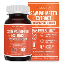 Saw Palmetto Extract 10X Potency + Pumpkin Seed Oil – Prostate Health, Hair Grow